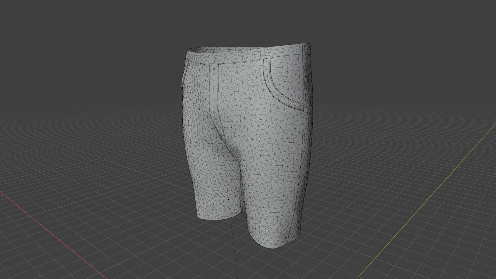 Pants mannequin wearing shorts Low-poly 3D model_9