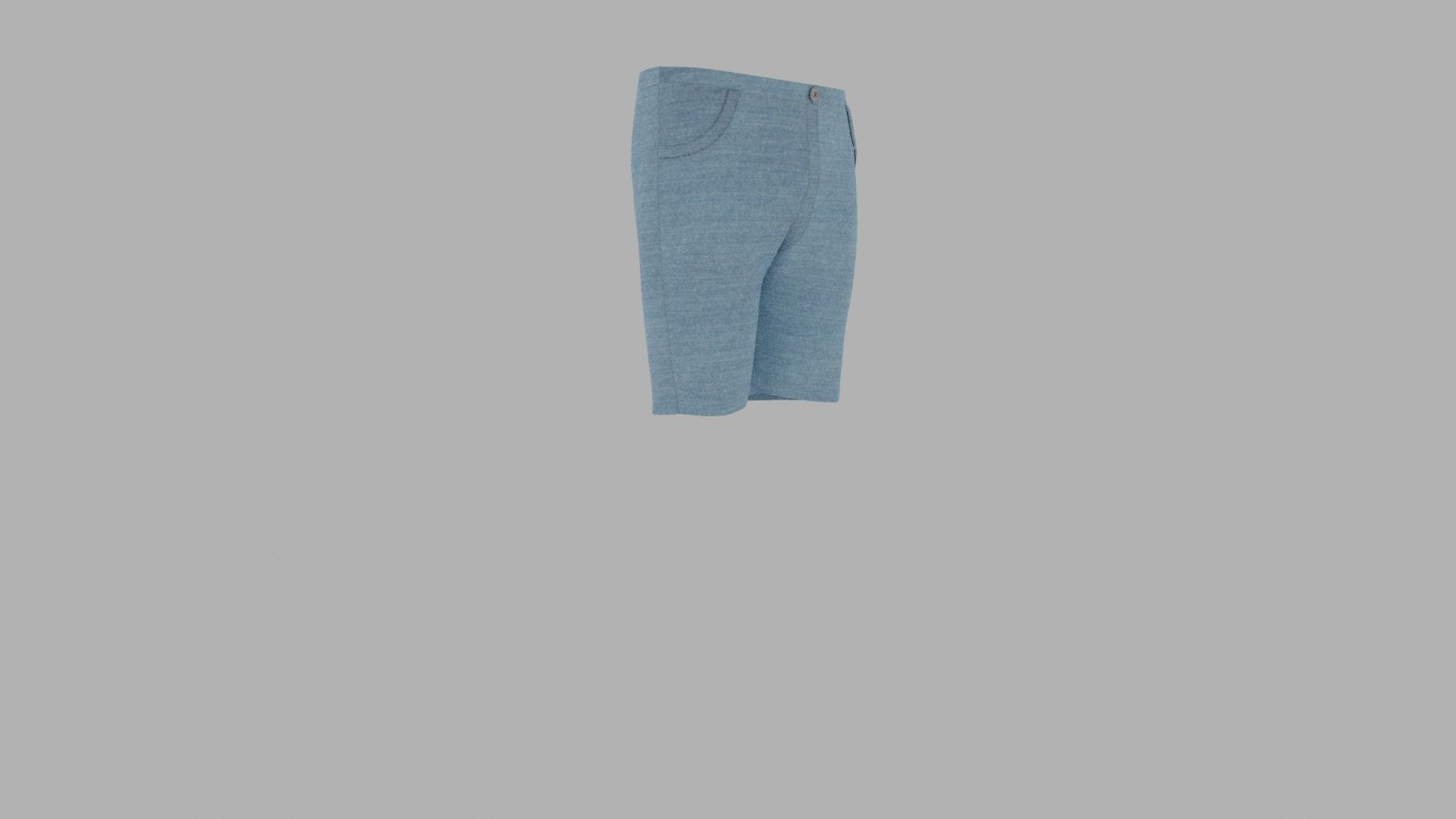 Pants mannequin wearing shorts Low-poly 3D model_3