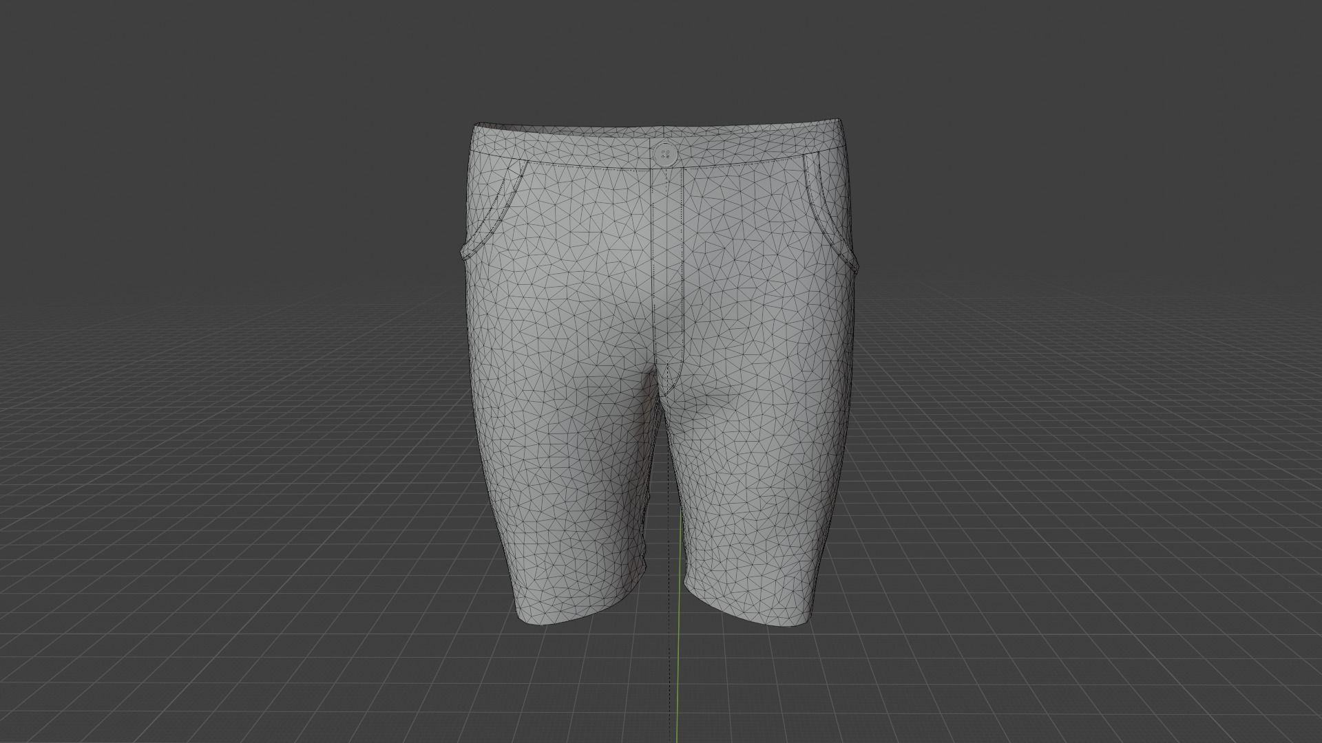 Pants mannequin wearing shorts Low-poly 3D model_8