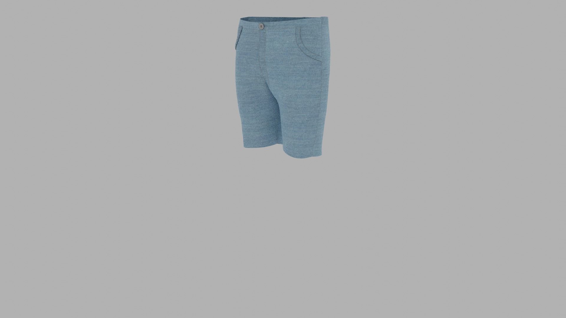 Pants mannequin wearing shorts Low-poly 3D model_2