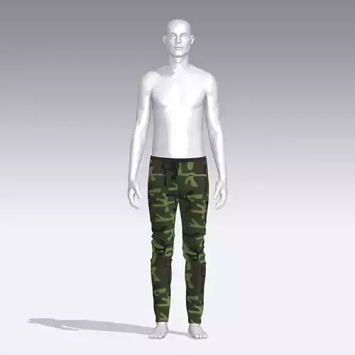 Pants mannequin in camouflage