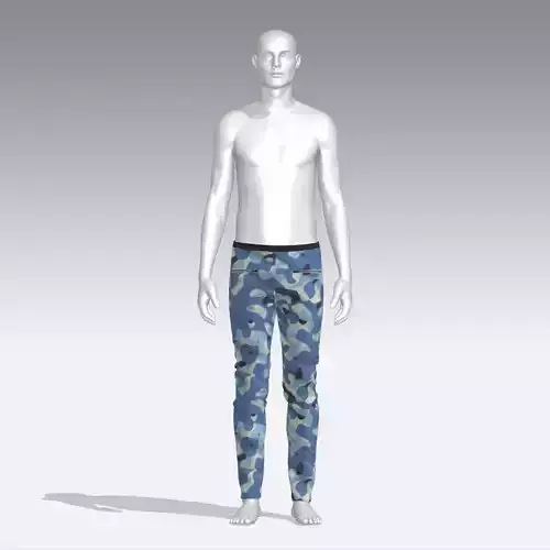 Pants mannequin wearing camouflage