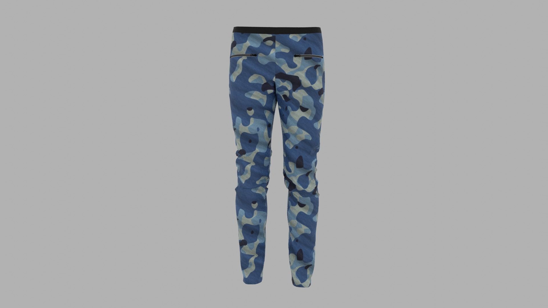 Pants mannequin wearing camouflage Low-poly 3D model_1