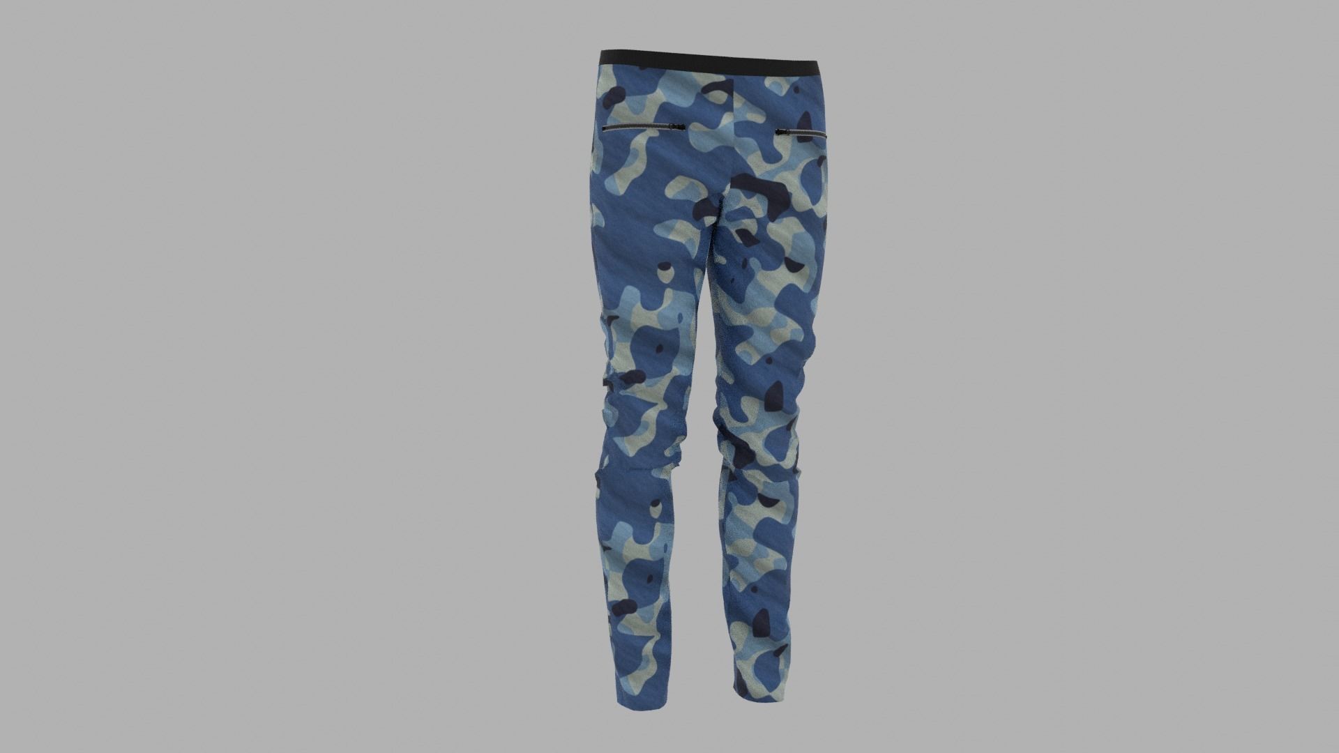Pants mannequin wearing camouflage Low-poly 3D model_4