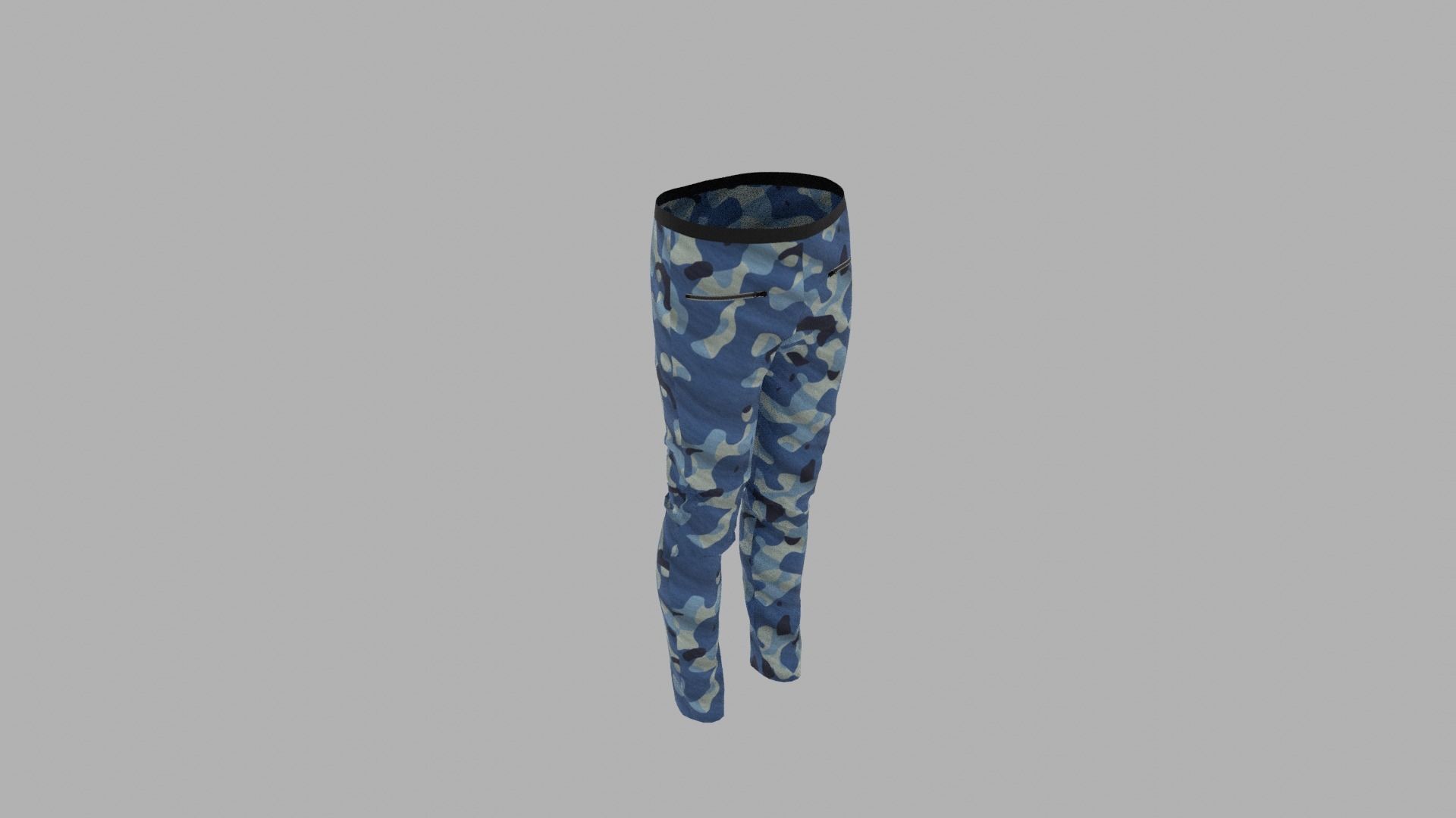 Pants mannequin wearing camouflage Low-poly 3D model_6