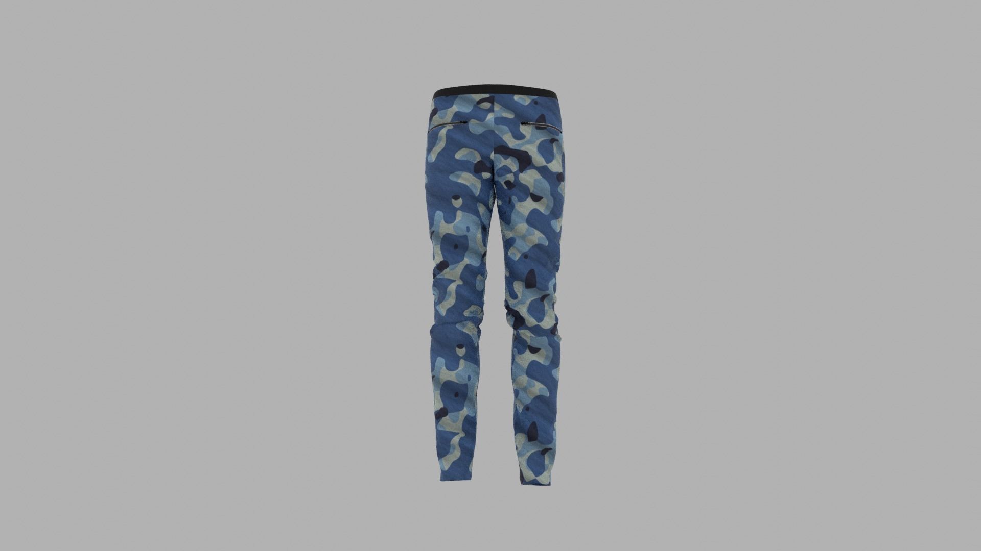 Pants mannequin wearing camouflage Low-poly 3D model_7