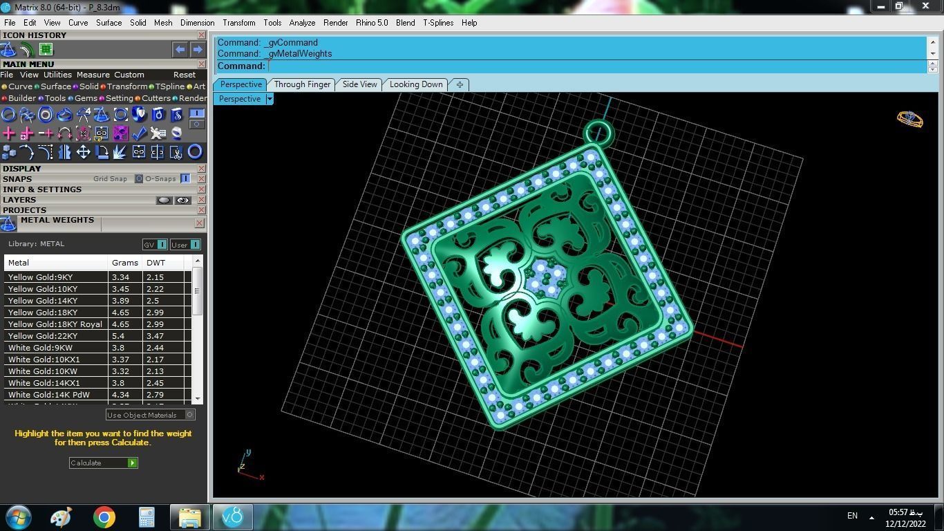 Traditional Pendant  3D print model_5