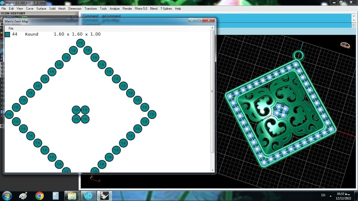 Traditional Pendant  3D print model_6