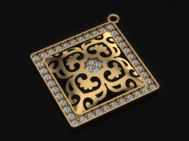 Traditional Pendant  3D print model_4