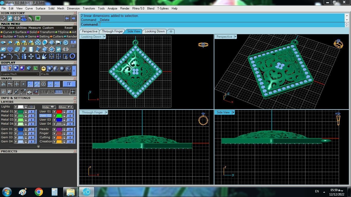 Traditional Pendant  3D print model_8