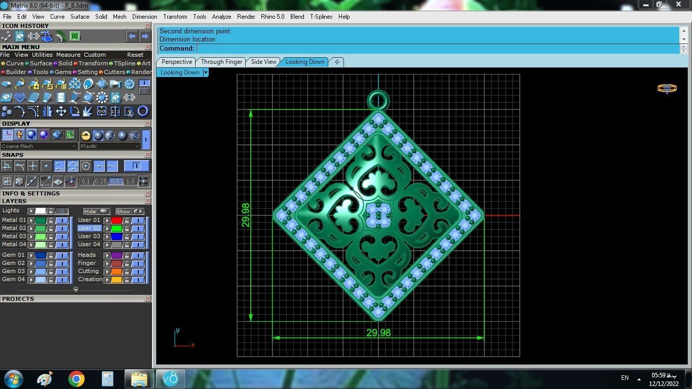 Traditional Pendant  3D print model_7