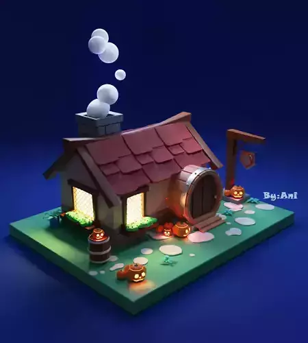 Mini House Halloween