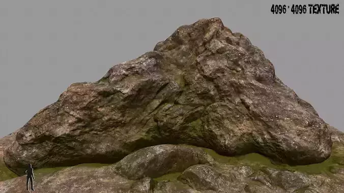 Rock with grass on top