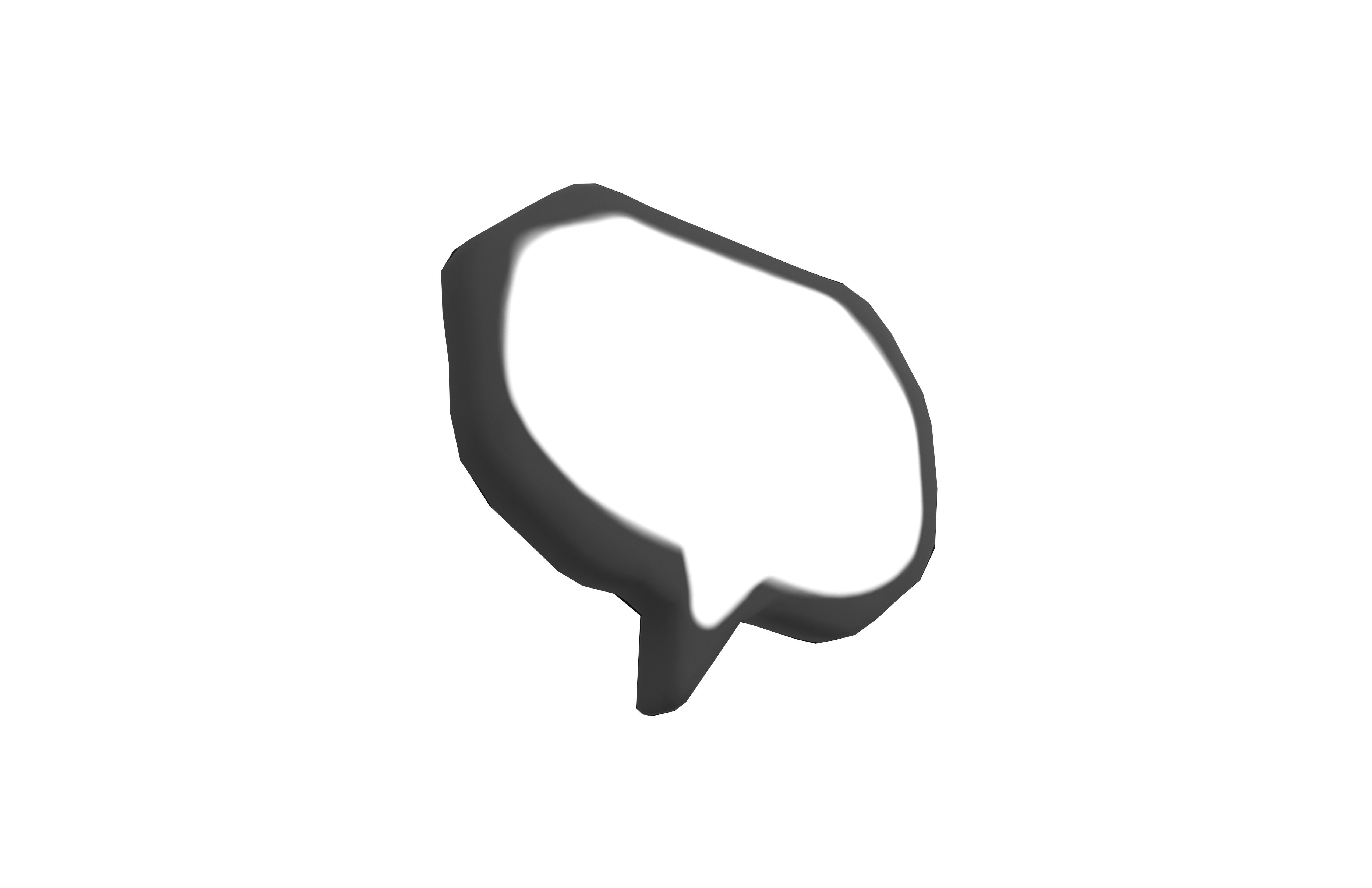 Speech Balloon v28 001 Low-poly 3D model_2