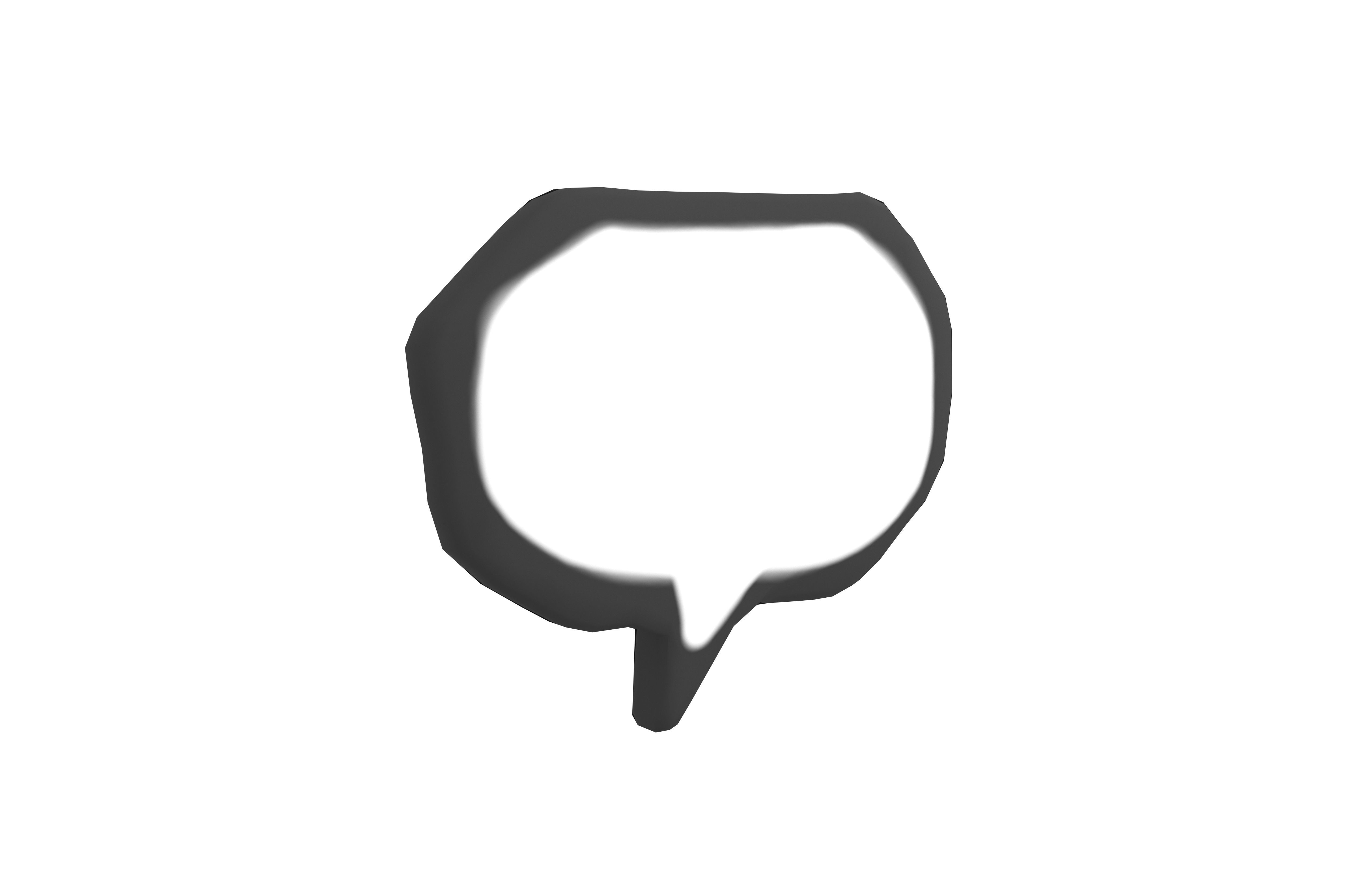 Speech Balloon v28 001 Low-poly 3D model_3