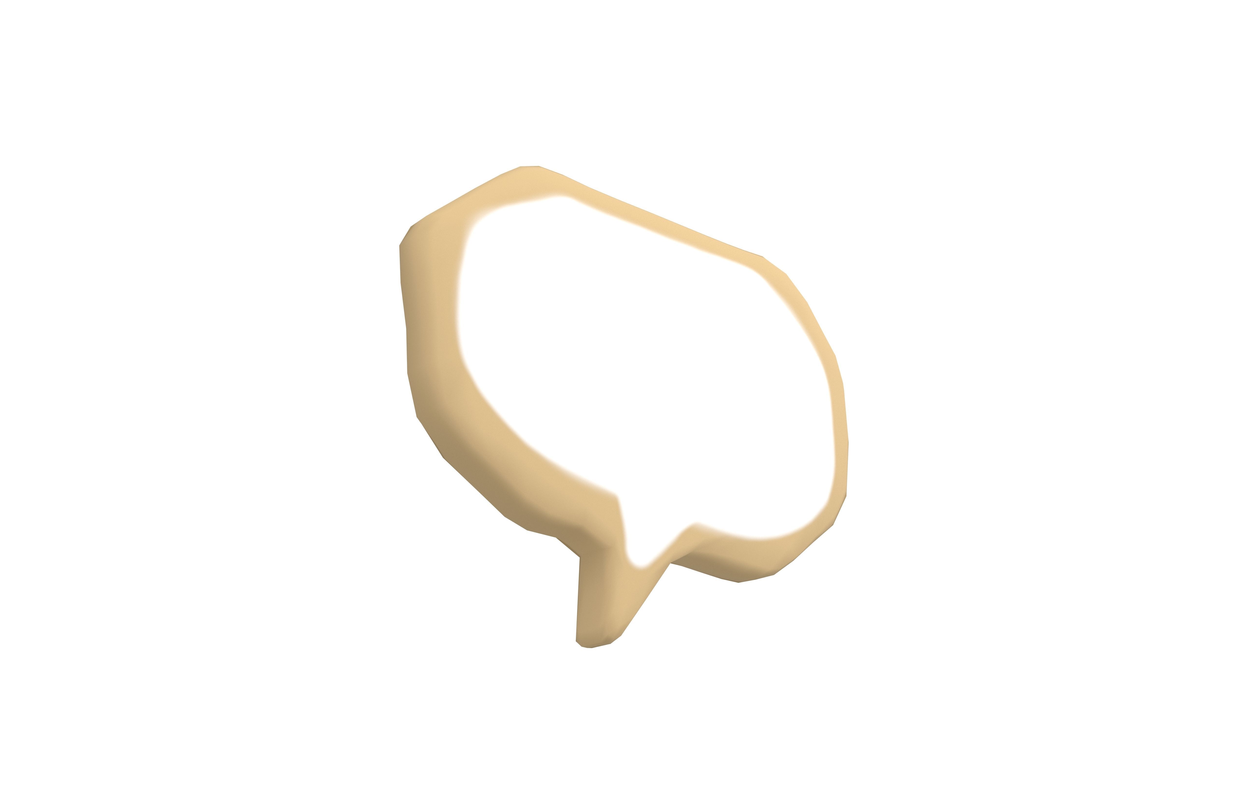 Speech Balloon v28 002 Low-poly 3D model_2