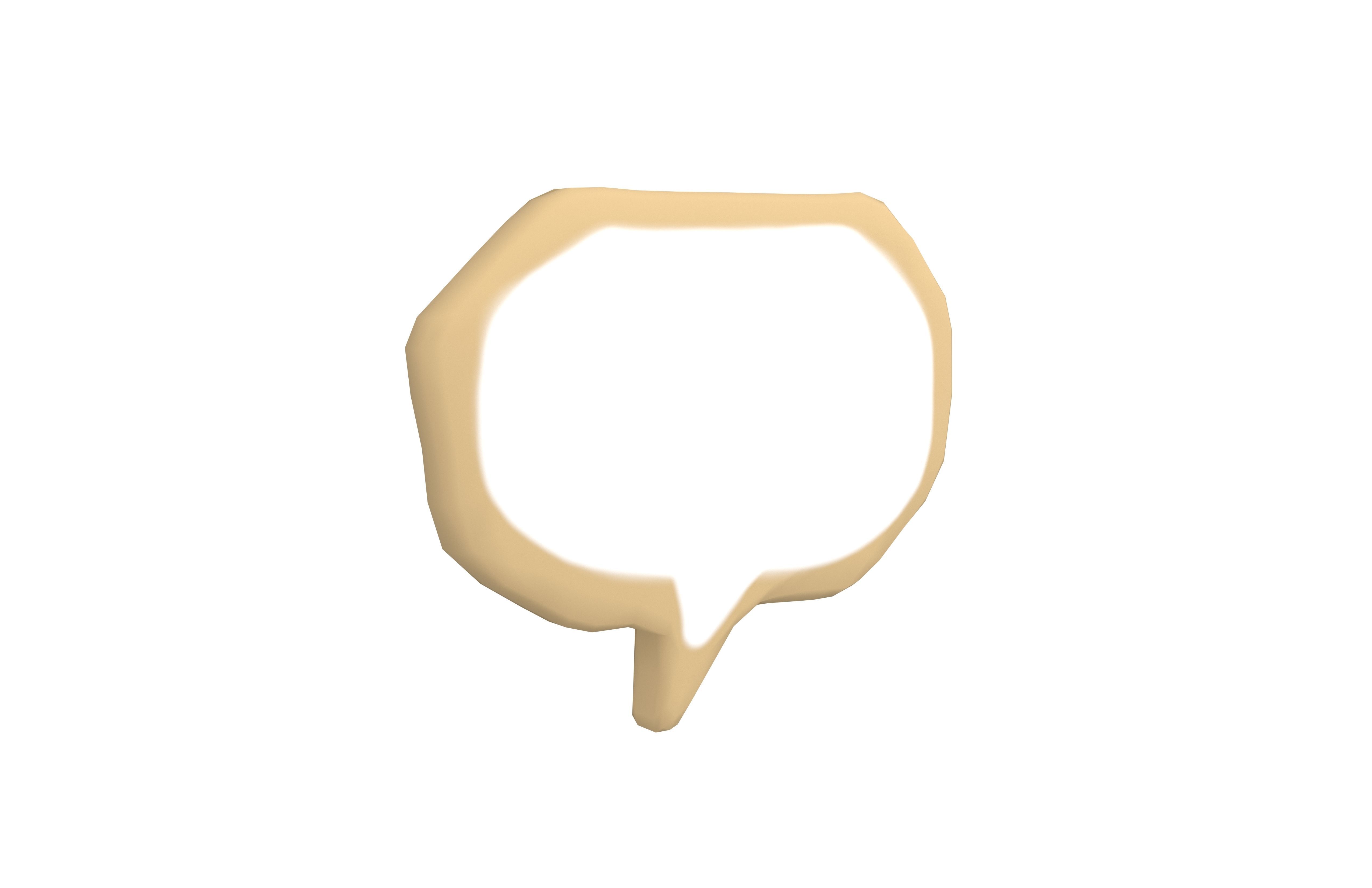 Speech Balloon v28 002 Low-poly 3D model_1