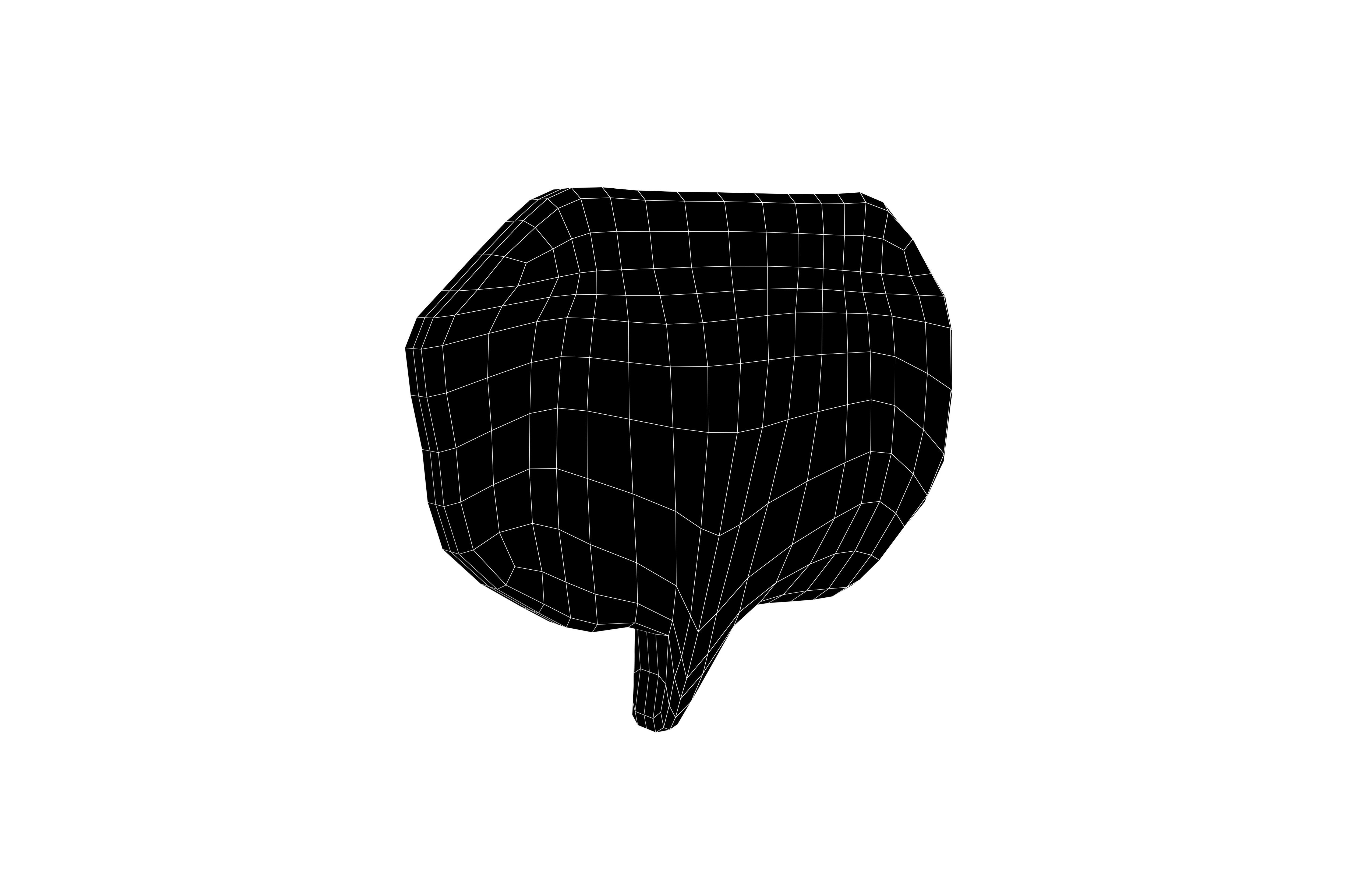 Speech Balloon v28 002 Low-poly 3D model_5