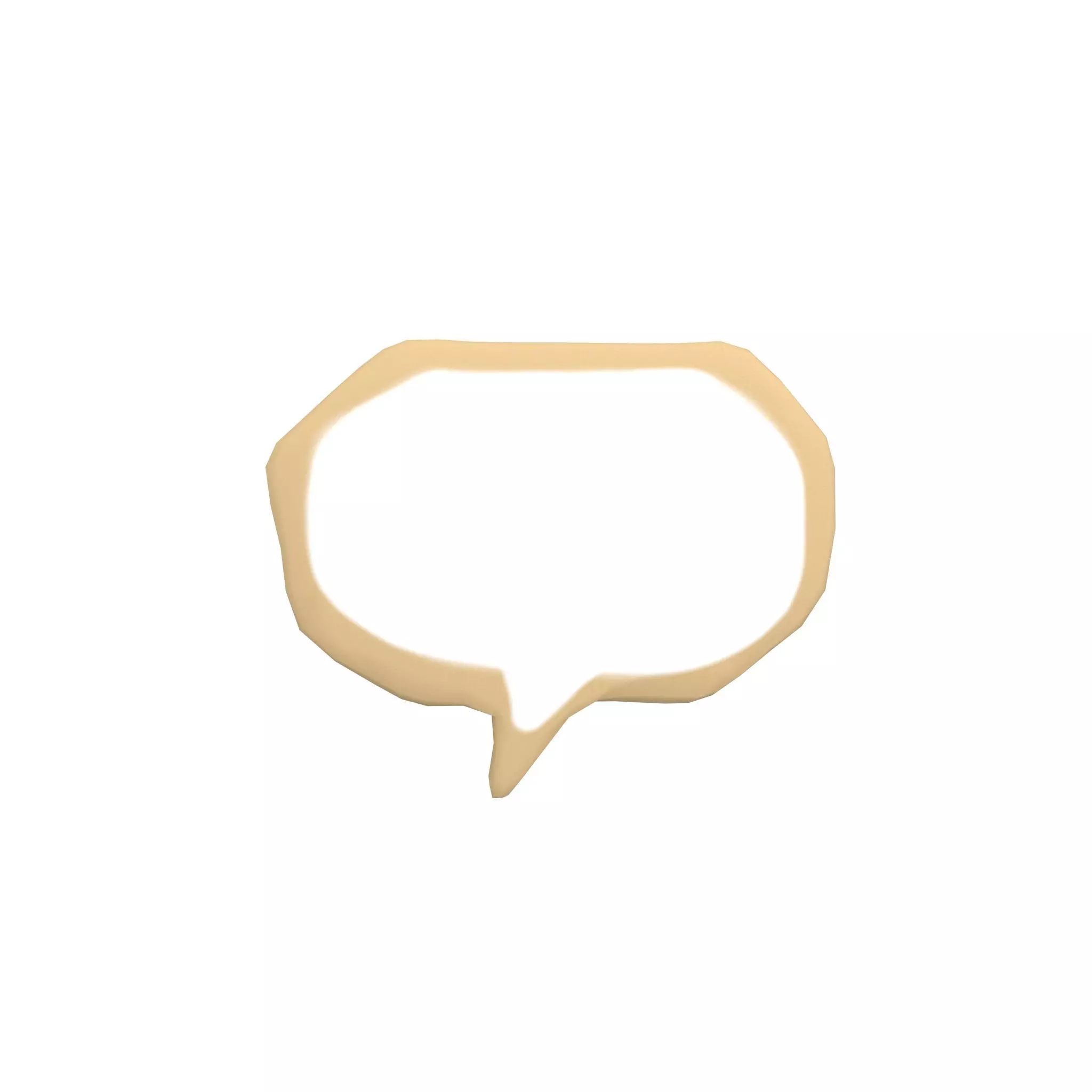 Speech Balloon v28 002 Low-poly 3D model_0