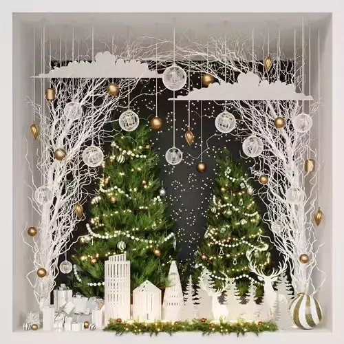 Christmas showcase Green  white