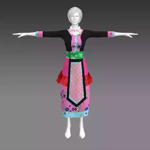 Hmong fashion new design female outfit