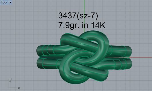 Textured ring 3437 3D print model 3D print model_4