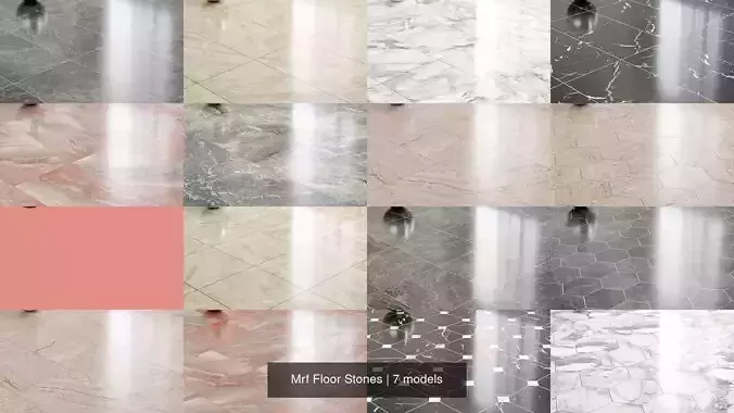 Mrf Floor Stones 3D Model Collection