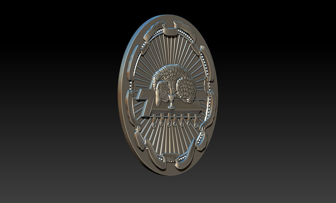 Agnus Dei Lamb Carving 3D print model_8