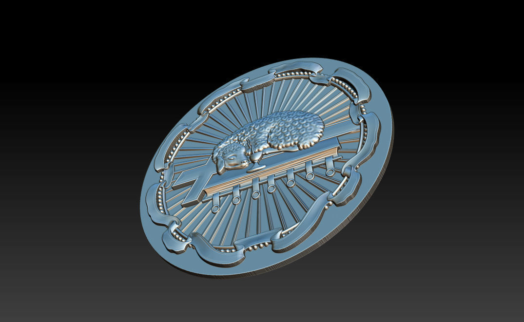 Agnus Dei Lamb Carving 3D print model_17