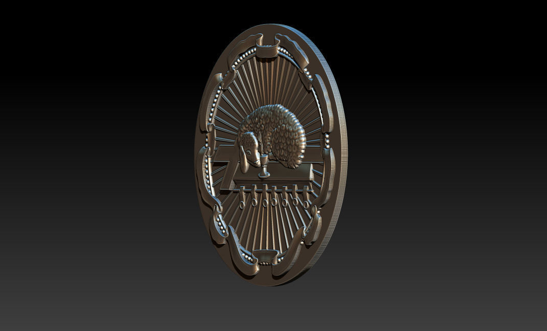 Agnus Dei Lamb Carving 3D print model_7