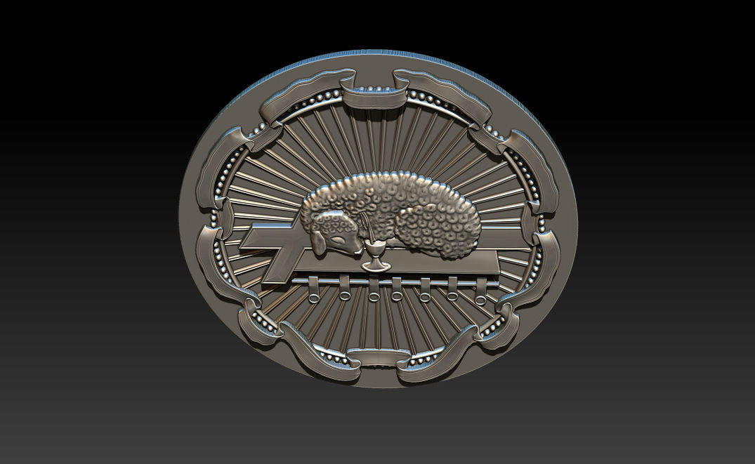 Agnus Dei Lamb Carving 3D print model_18