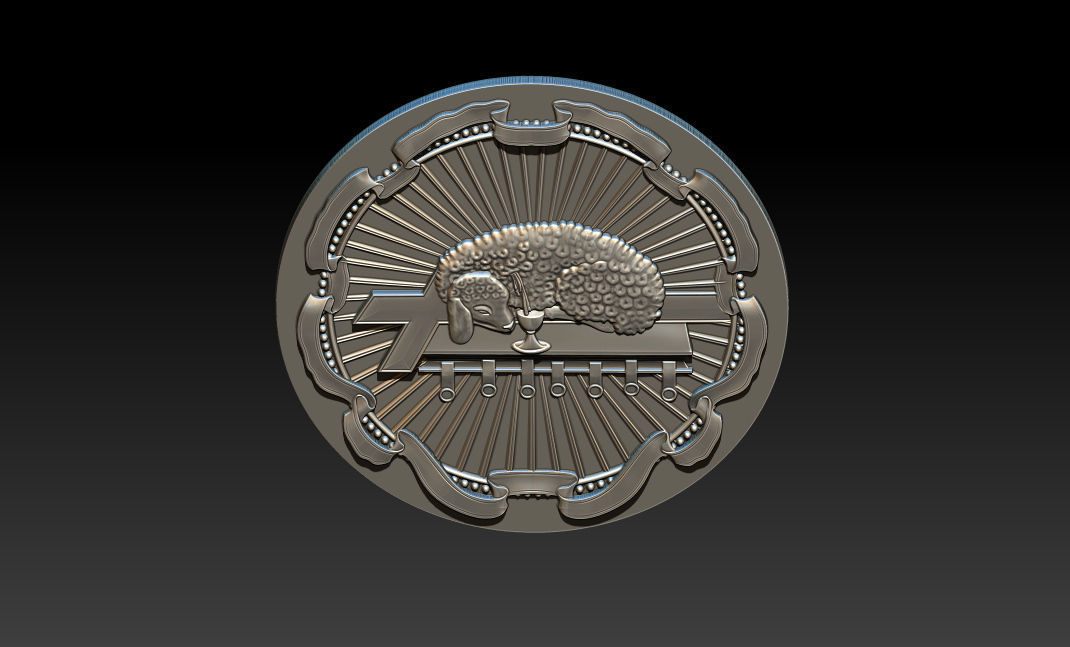 Agnus Dei Lamb Carving 3D print model_10