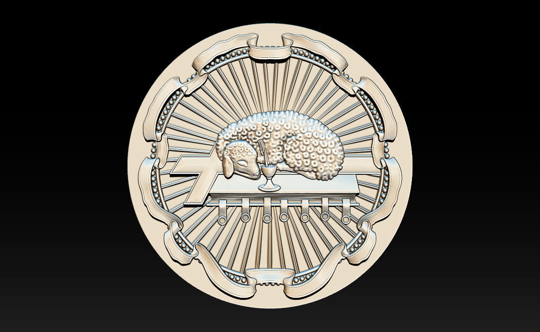 Agnus Dei Lamb Carving 3D print model_12