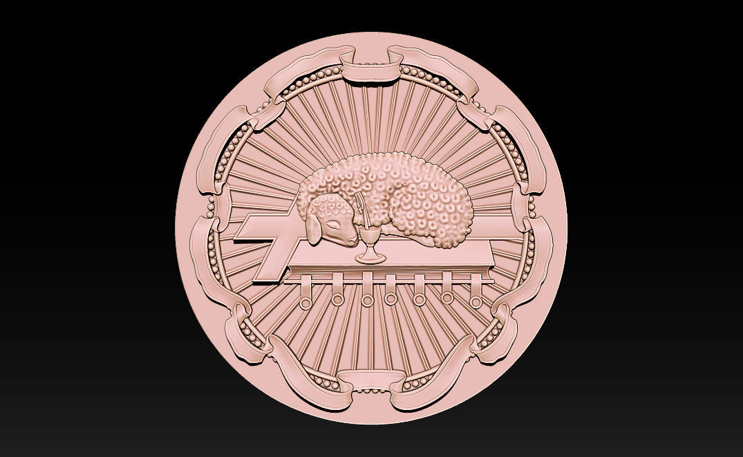 Agnus Dei Lamb Carving 3D print model_14