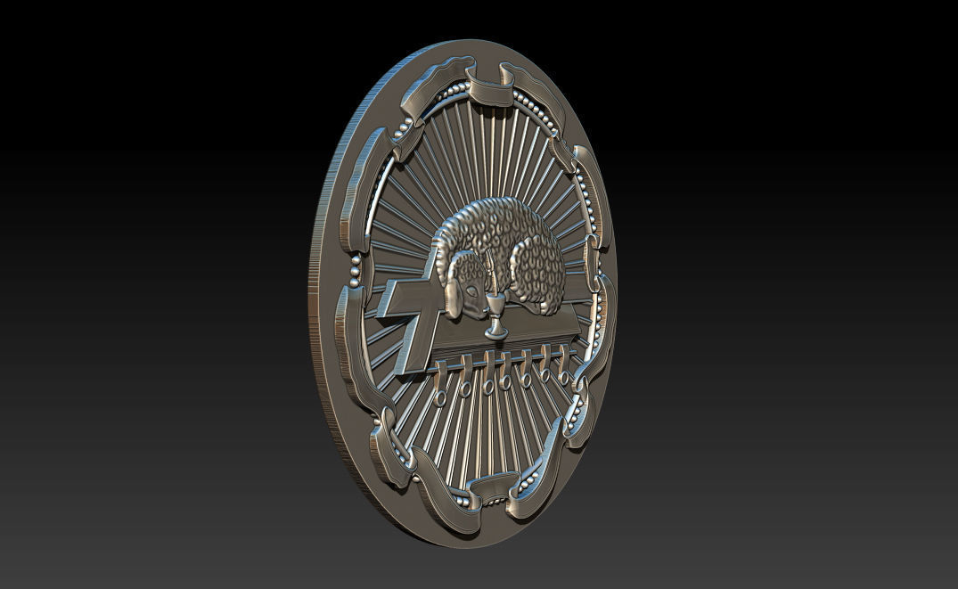 Agnus Dei Lamb Carving 3D print model_16