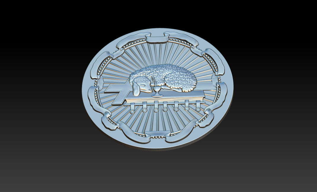 Agnus Dei Lamb Carving 3D print model_9