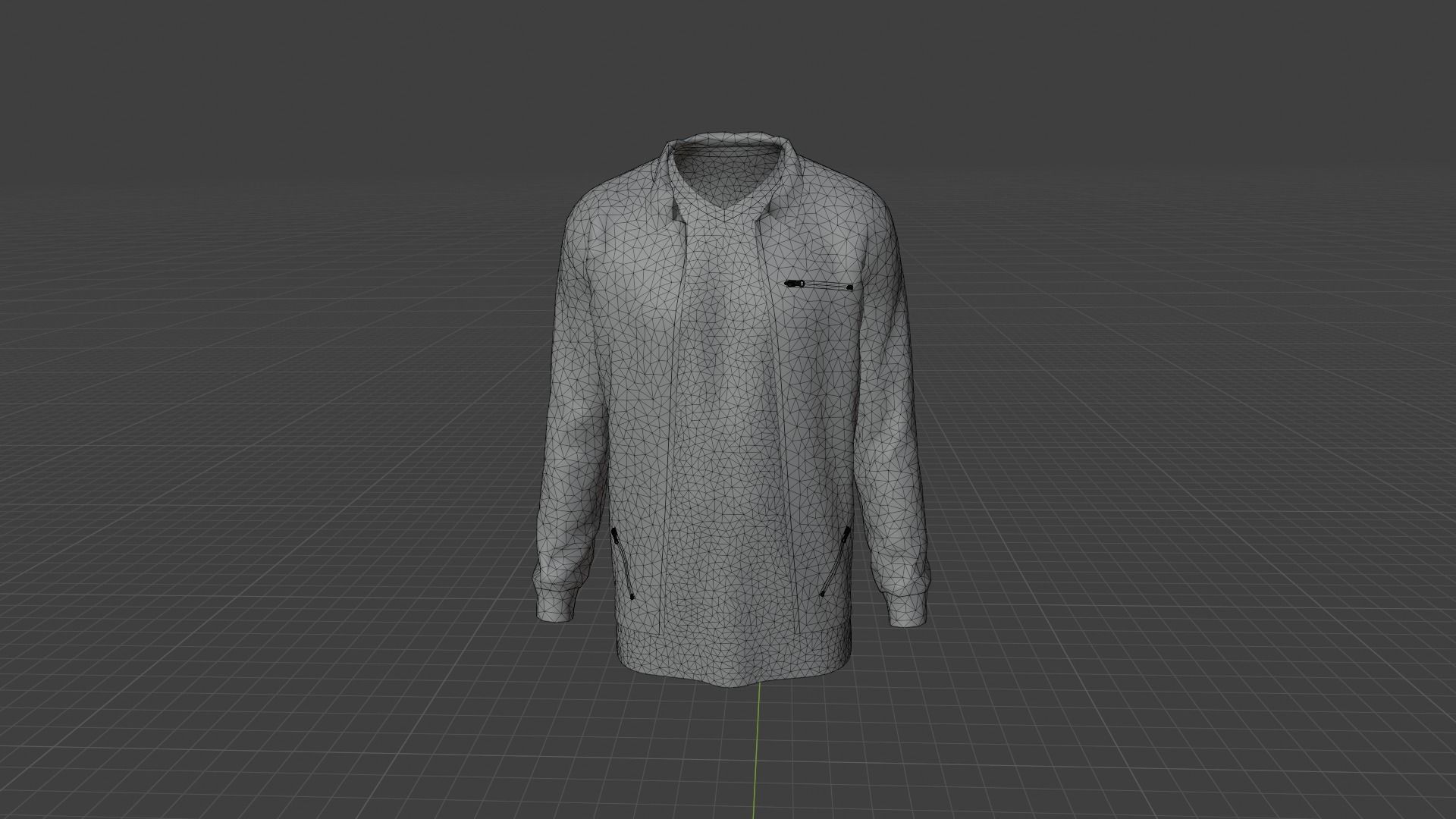 Jacket - T-shirt Low-poly 3D model_7