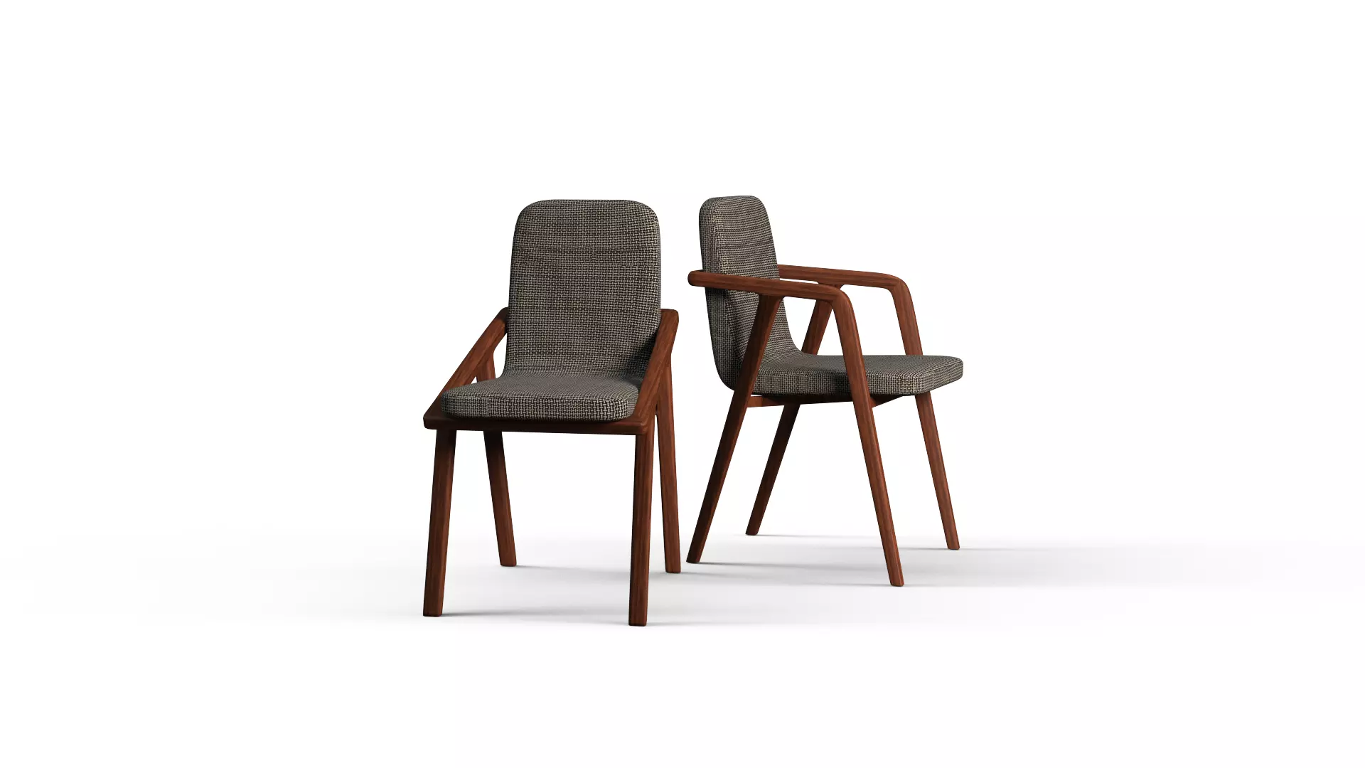 Chair-02-3D pair of chairs Free 3D model