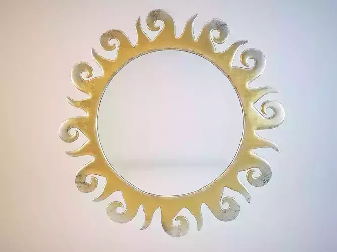 Espejo modelo SOLE Oro 3D model