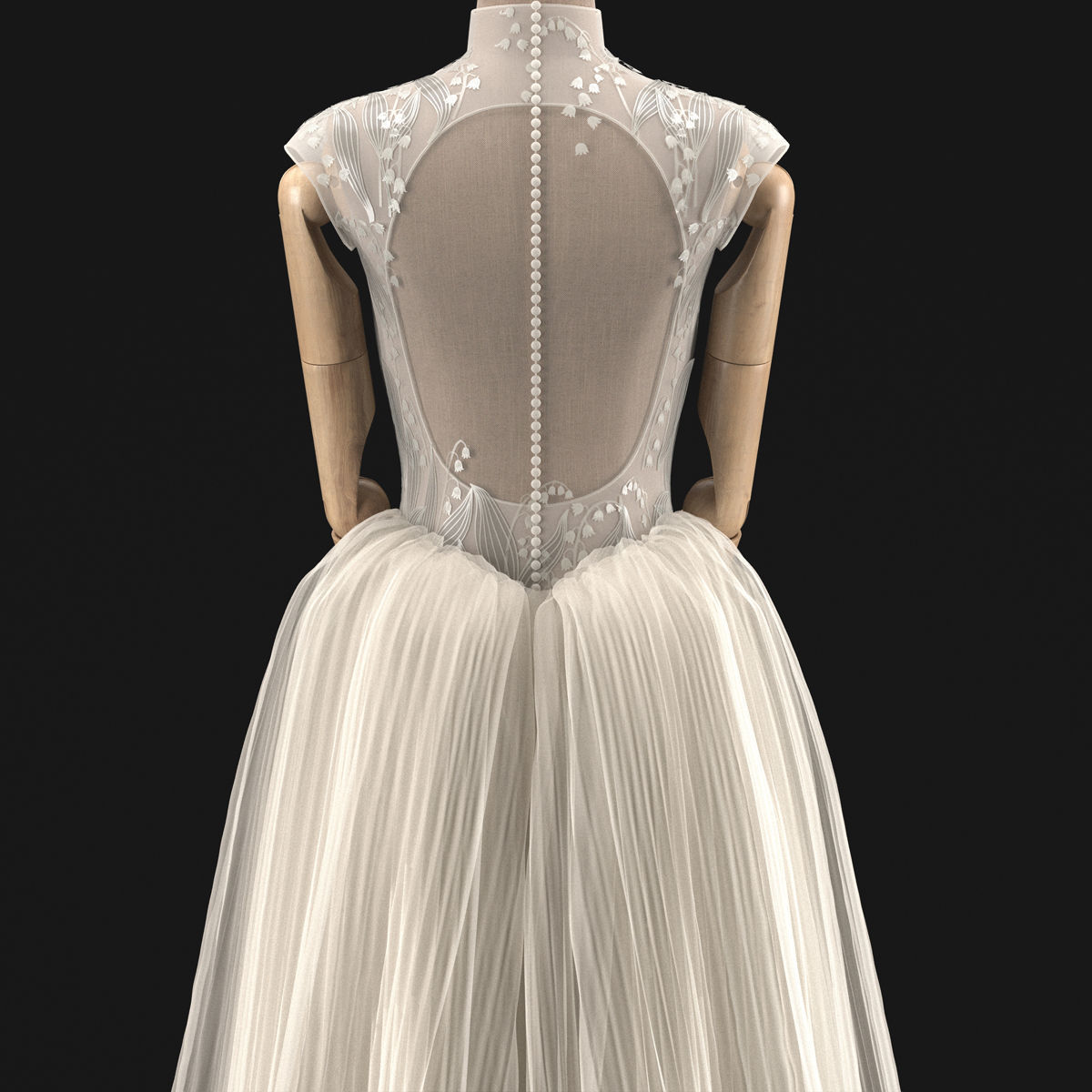 Wedding dress 02 3D model_3