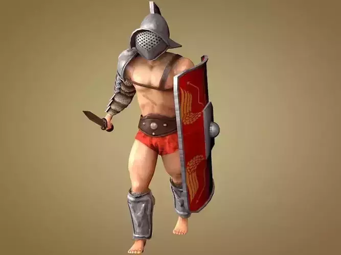 Gladiator Murmillo Low-poly 3D model