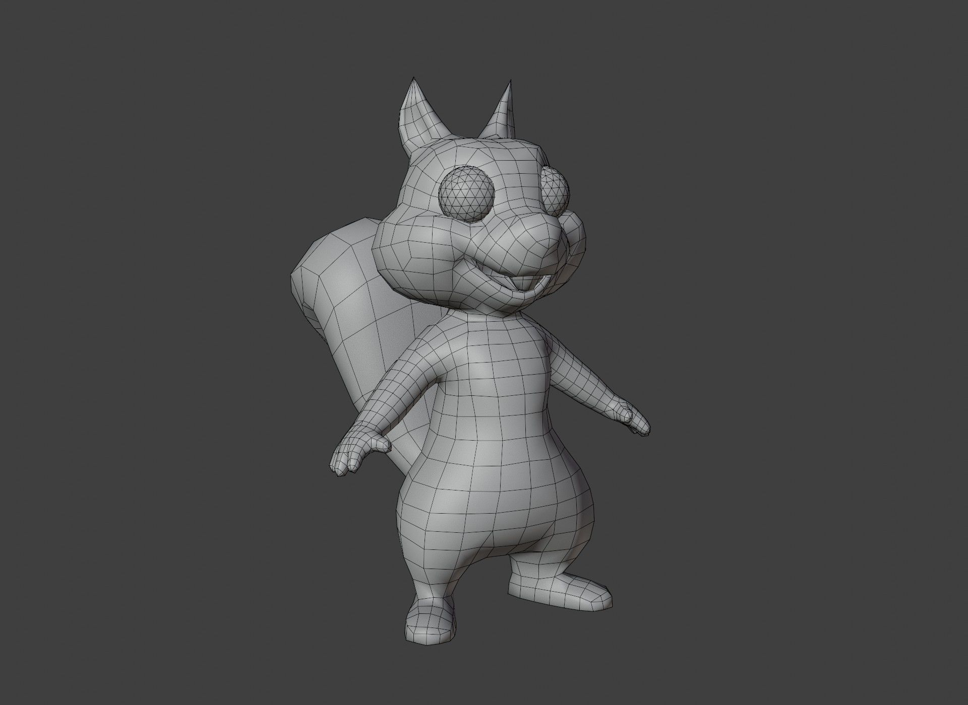 Cartoon Animated Squirrel with Props 3D Model Low-poly 3D model_25