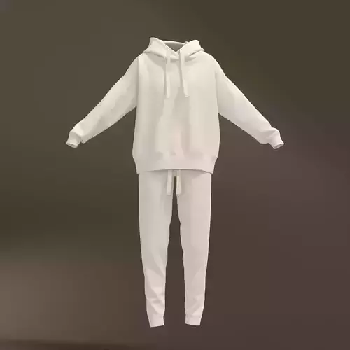 Women Tracksuit Ladies Hoodie Sweatpants Clo3d 3D model