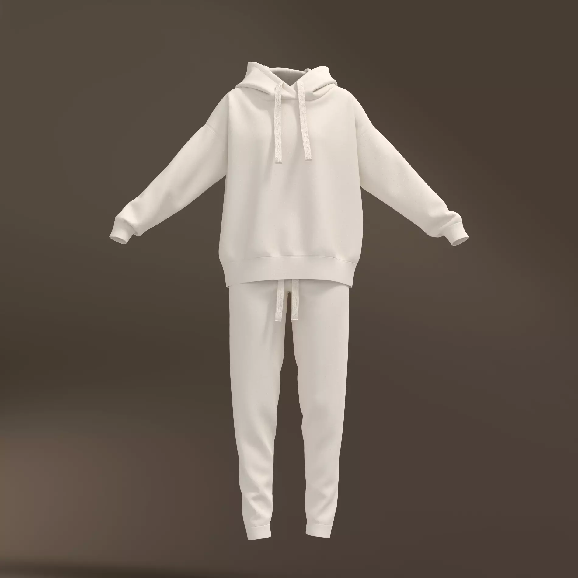 Women Tracksuit Ladies Hoodie Sweatpants Clo3d 3D model_0