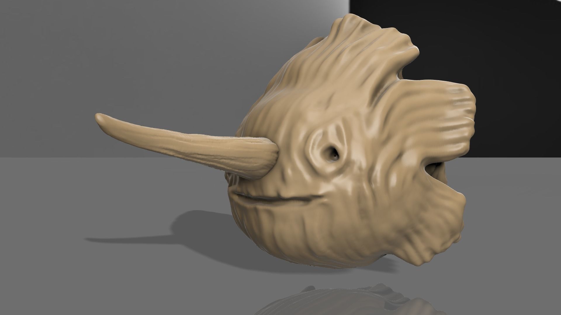 Pinocchio Head 3D model for printing 3D print model_2