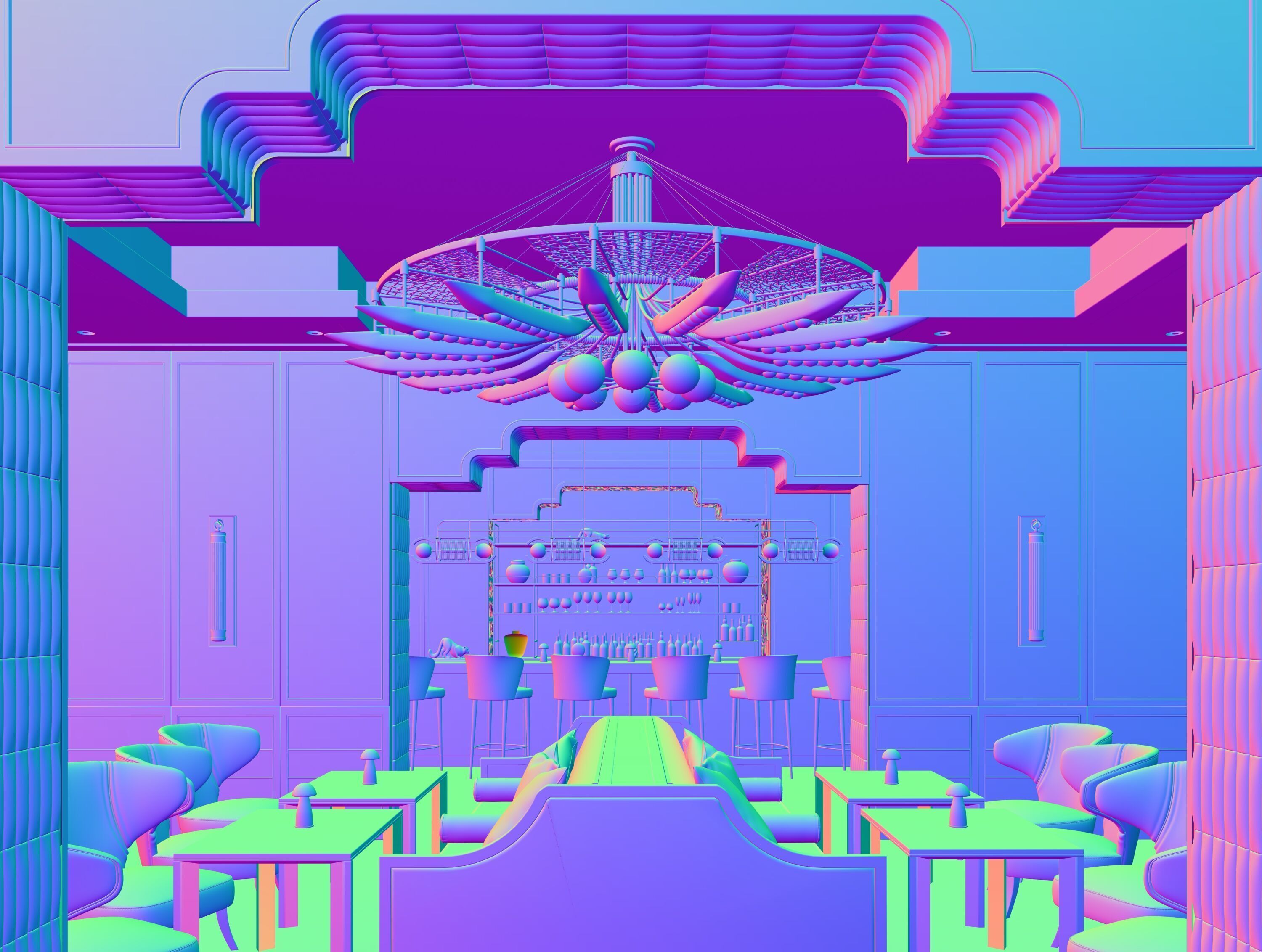 Design of Grand Hotel in Bangkok 3D model_2