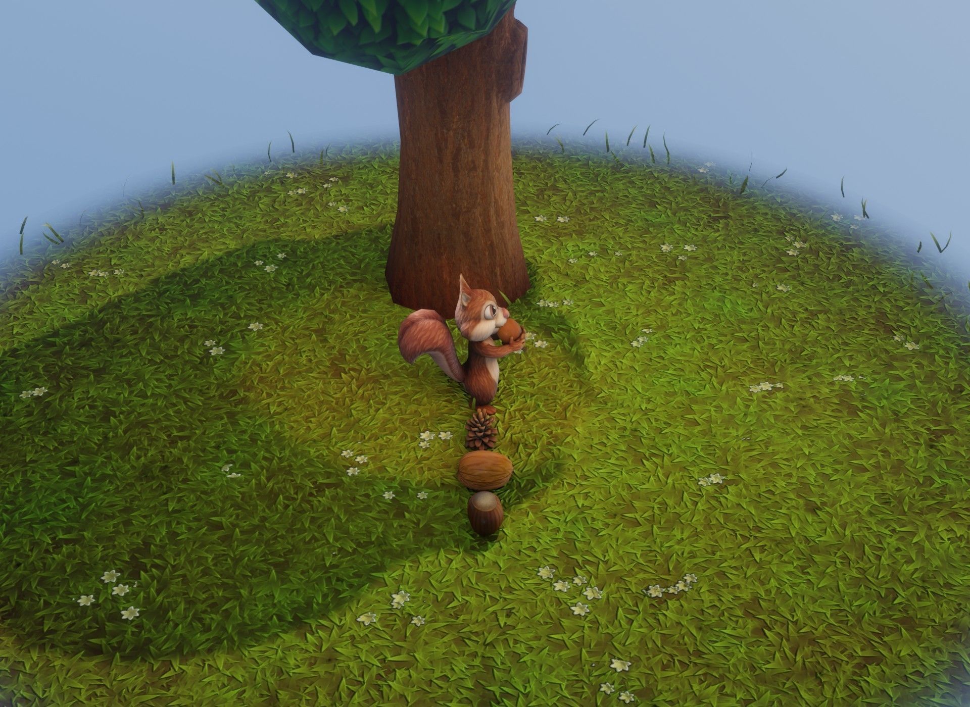 Cartoon Animated Squirrel with Props Collection _10