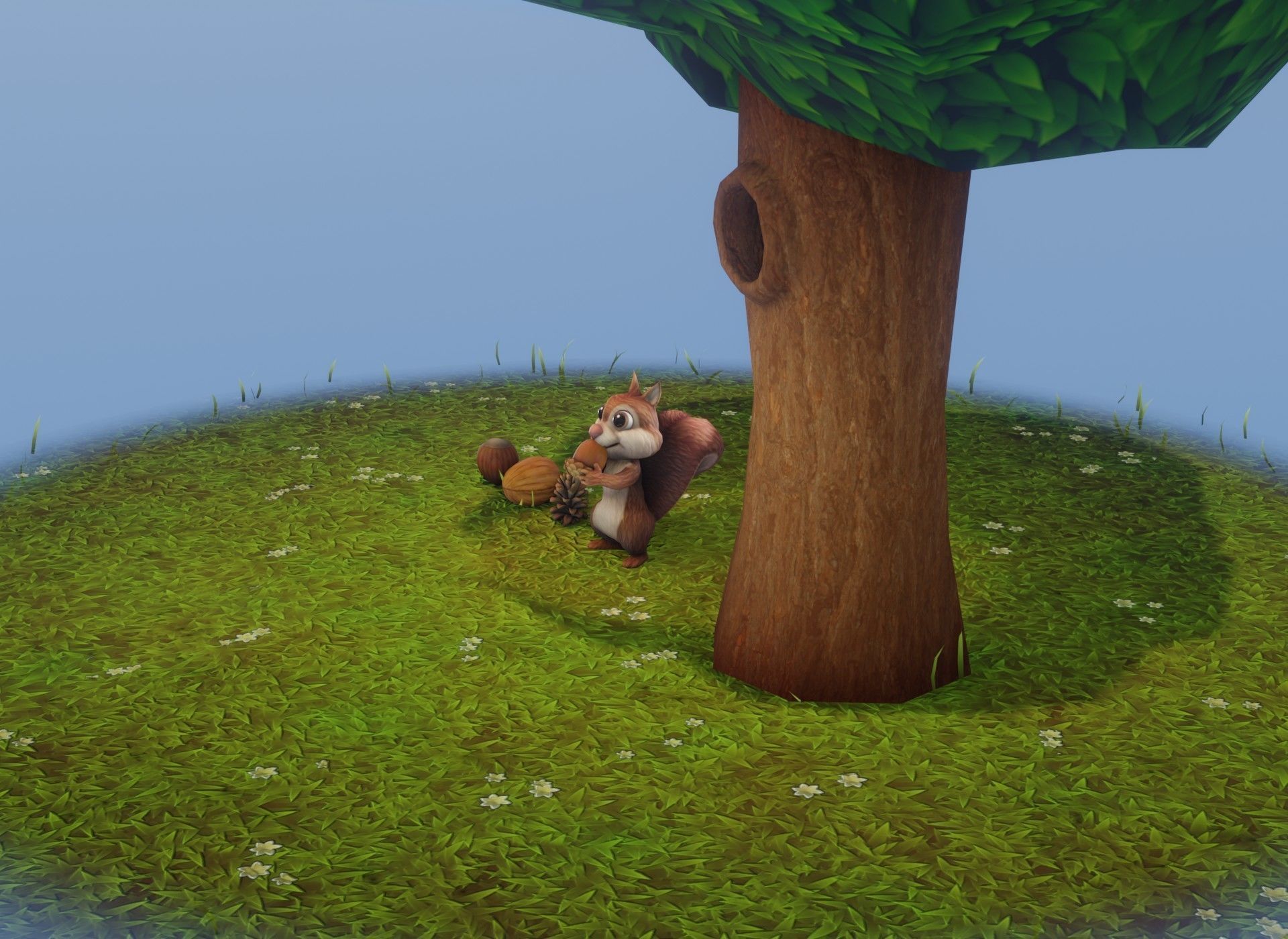 Cartoon Animated Squirrel with Props Collection _11