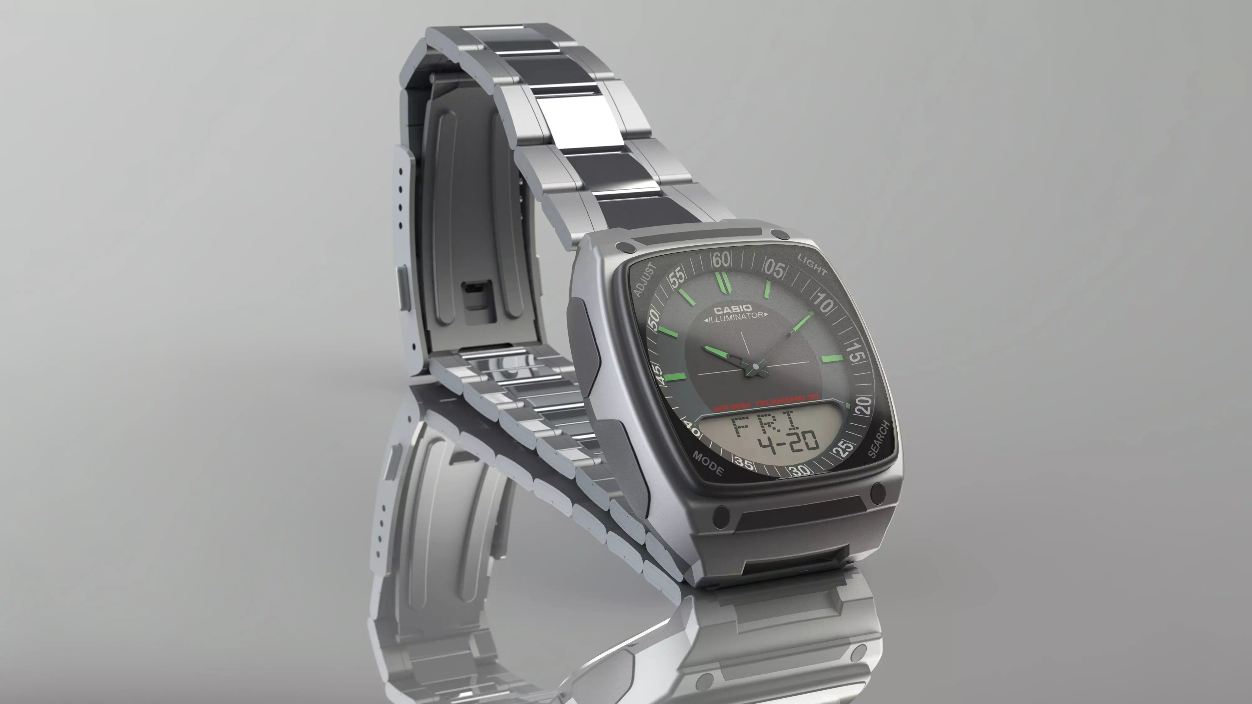 CASIO Wrist Watch 3D model_0