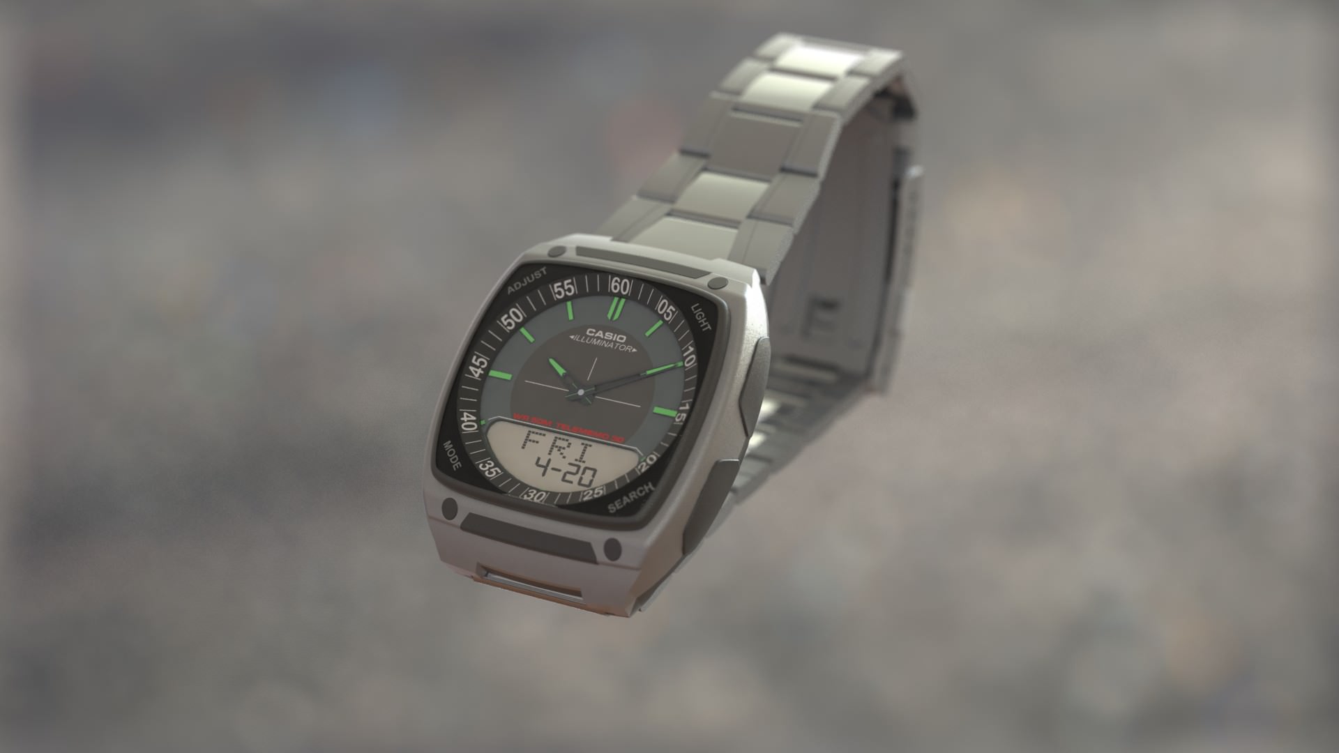 CASIO Wrist Watch 3D model_3